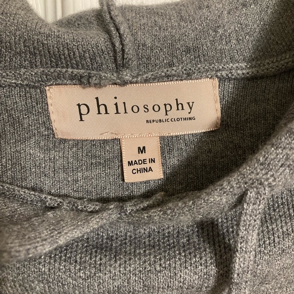Philosophy Gray Sweatshirt Dress - Size Medium - Picture 3 of 5